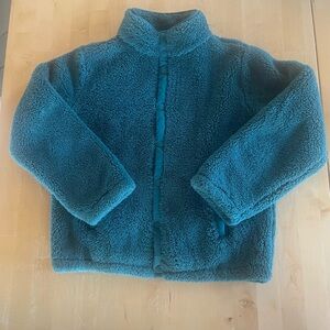 Primary Kids Teddy Fleece Jacket - Sunwashed Teal - Size 12